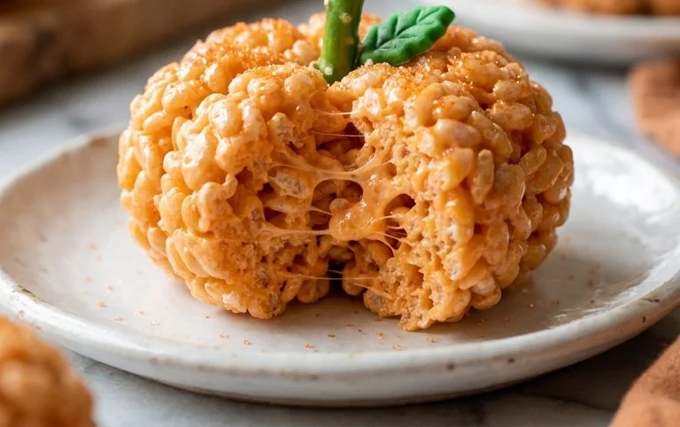 Rice Krispie Treat Pumpkins