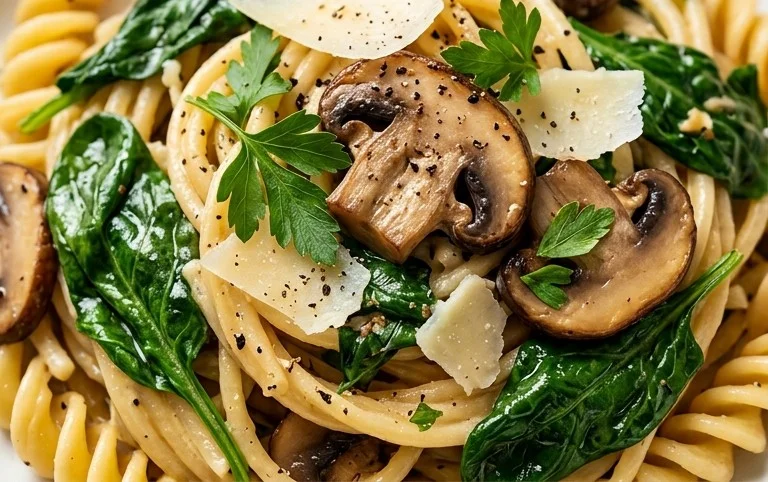 Spinach Mushroom Pasta