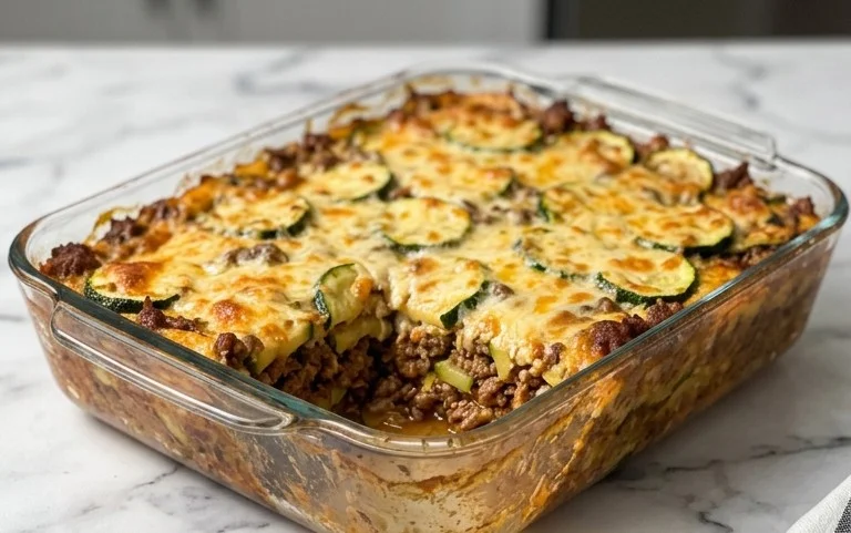 Easy Ground Beef Zucchini Casserole Recipe