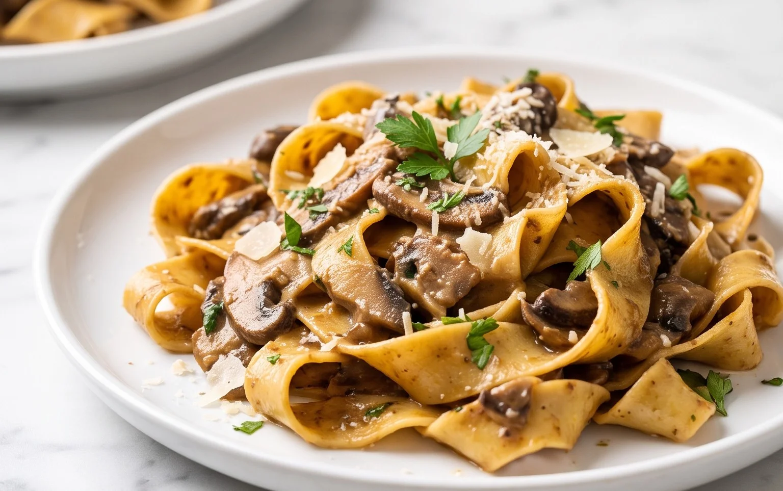 Portobello Mushroom Pappardelle – Easy & Delicious
