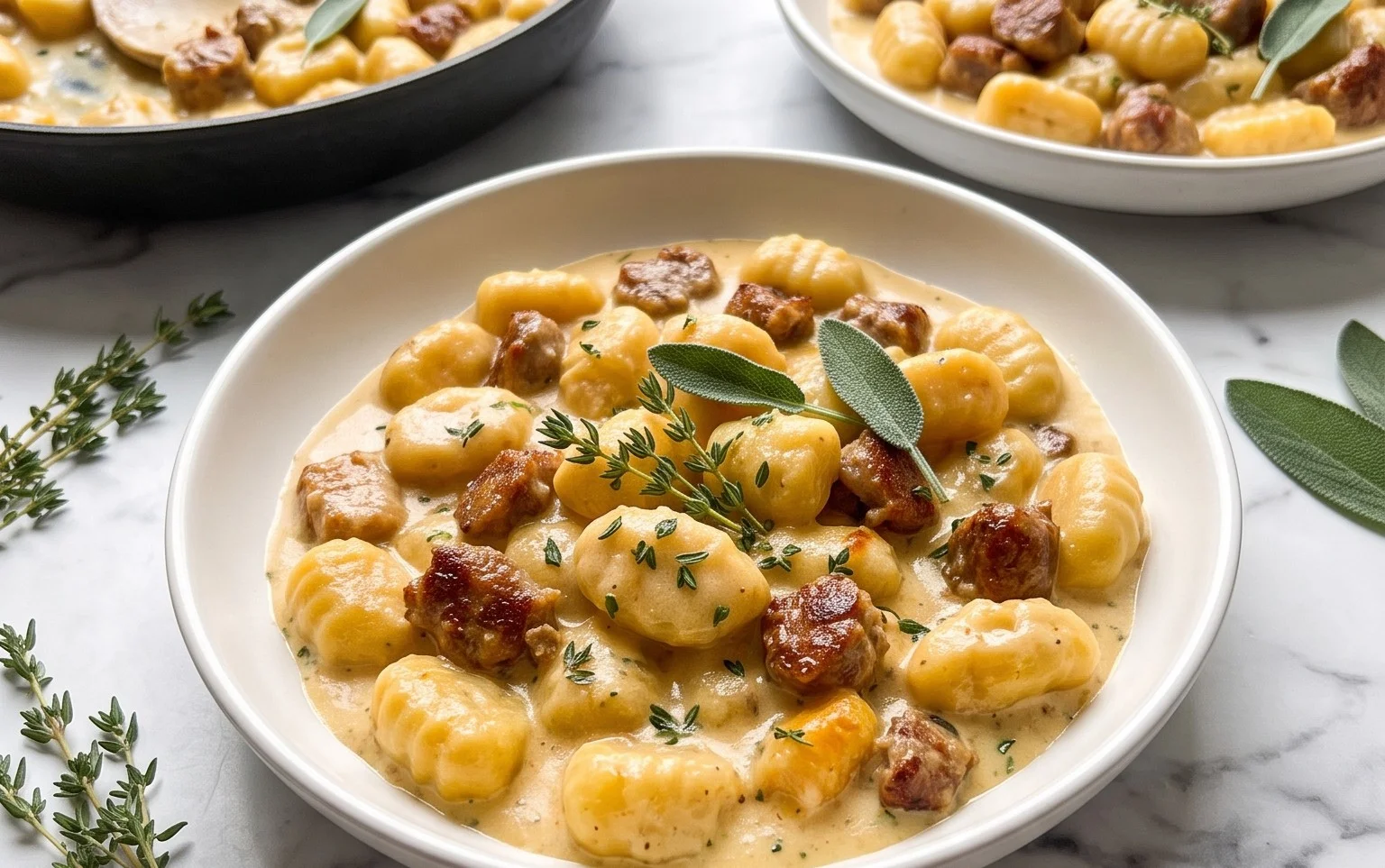 Creamy Butternut Squash Gnocchi with Sausage